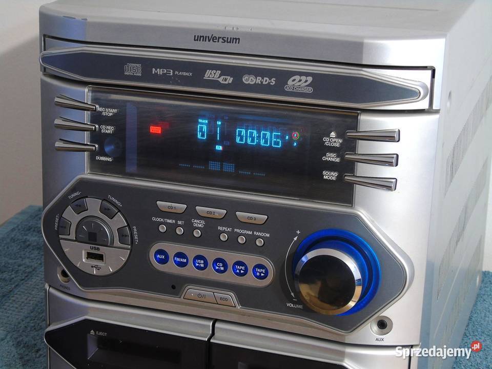 Wieża Universum USB mp3 RDS CD AUX DOSTAWA Jasło