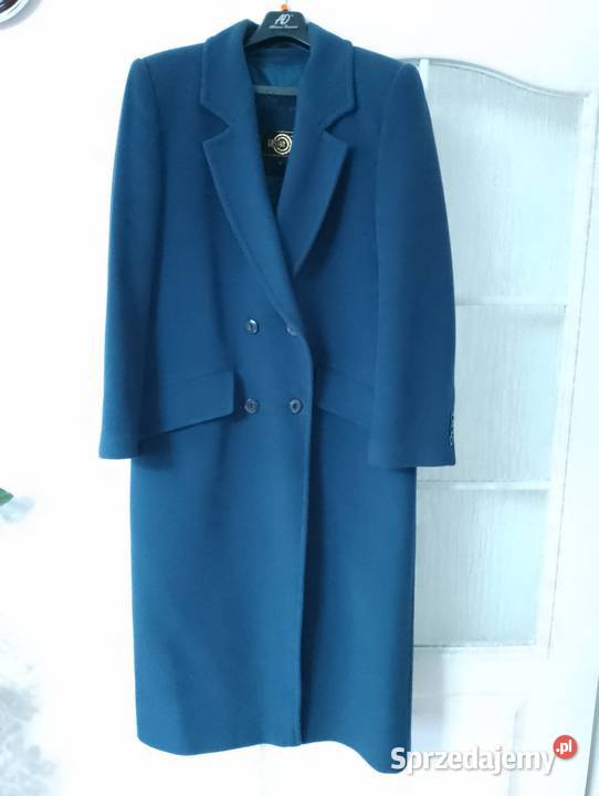 Długi granatowy płaszcz jesieńzima Rozmiar 36(S) Wrocław