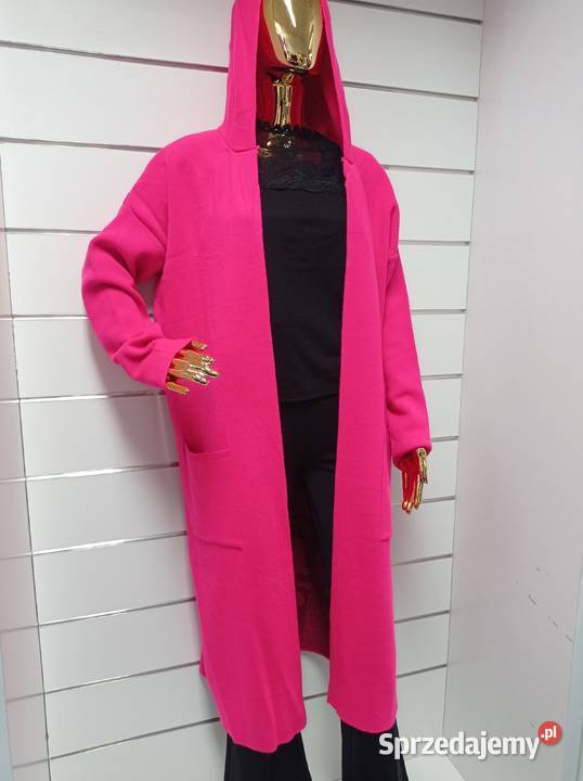 Kardigan z kapturem napisy rozmiar uniwersalny Konin