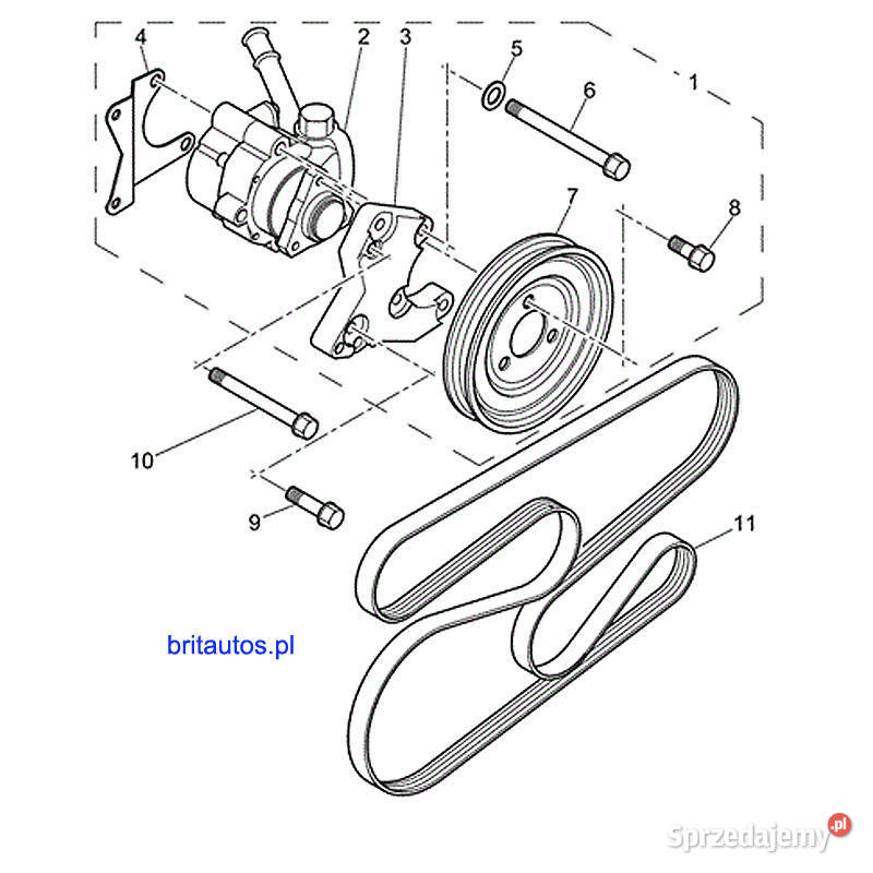 PULLEY POWER STEERING KOŁO POMPY WSPOMAGANIA PQR