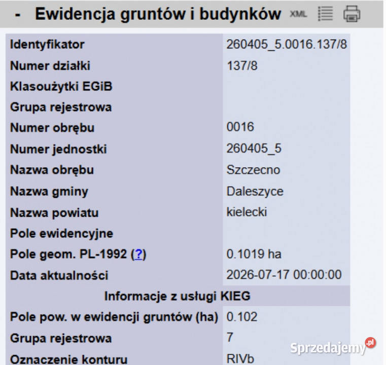 Działka w otoczeniu lasów świętokrzyskie