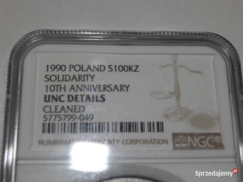 MONETA 100000 złotych 1990 typ A Solidarność UNC Warszawa