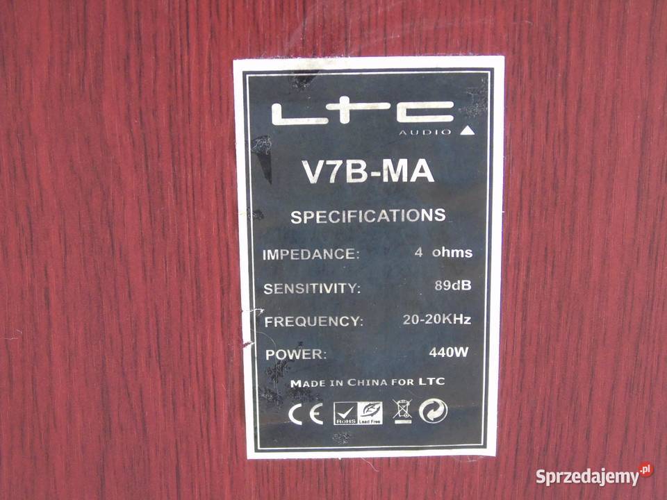Świetne kolumny stereo LTCV7B MA 2 x 440 wat Słuchawki i głośniki Jasło