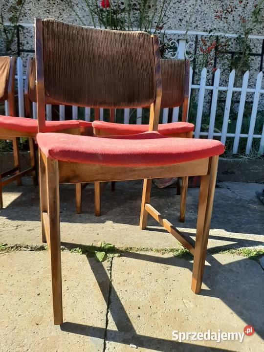 Krzesła PRL masywne podkarpackie Dębica