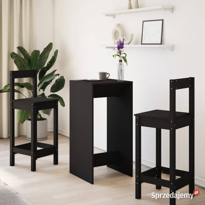 Stolik barowy czarny 51x50x1035 materiał mazowieckie Warszawa