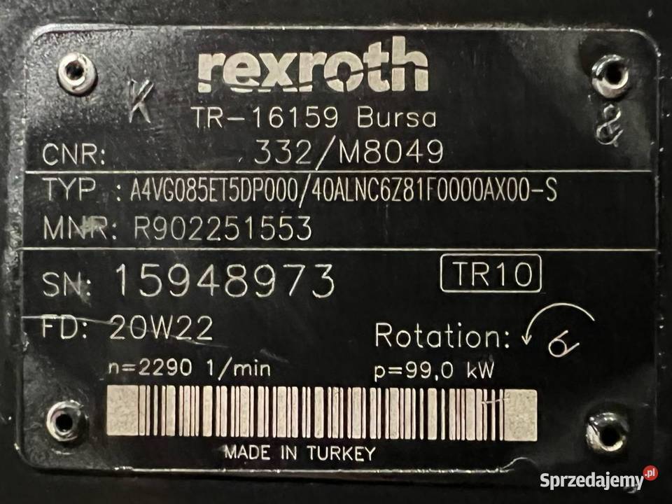 Rexroth A4VG085ET5DP000 40ALNC6Z81F0000AX00 S