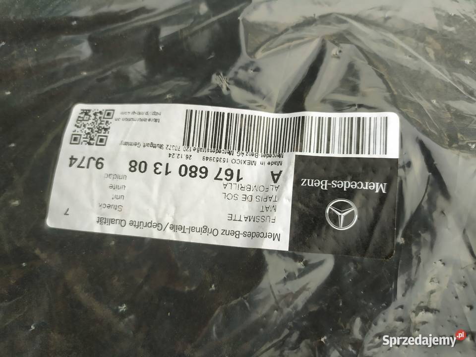 Mercedes GLS X167 A167 AMG A1676801308 dywaniki