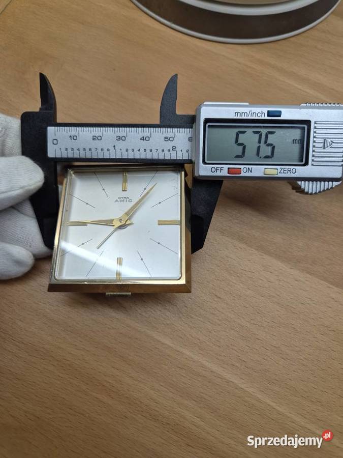 Stary podróżny budzik Cyma AMIC Chorzów