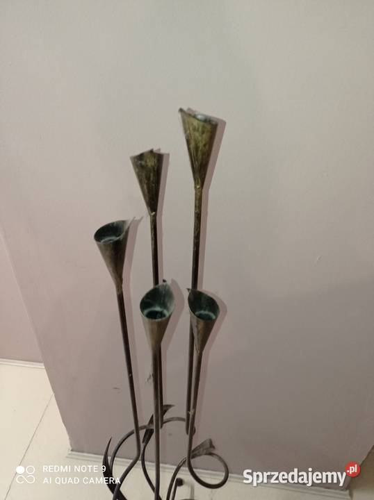 Świecznik metalowy inny kolor Rybnica