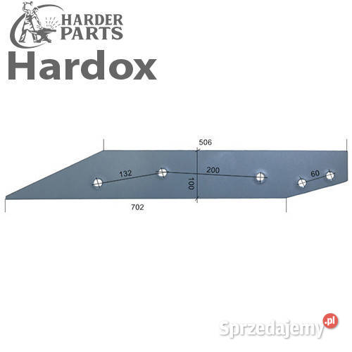 Płoza długa HARDOX 27371601P części do pługa Suwałki