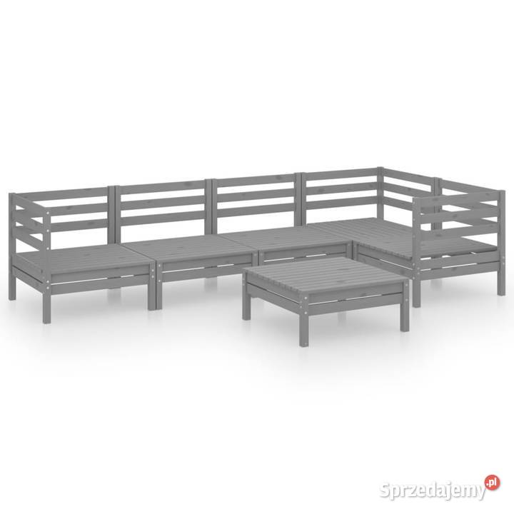 6cz zestaw mebli wypoczynkowych do ogrodu szary