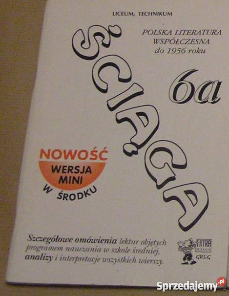 ŚCIĄGA 6A POLSKA LITERATURA WSPÓŁCZESNA DO 1956 kujawsko-pomorskie Grudziądz sprzedam