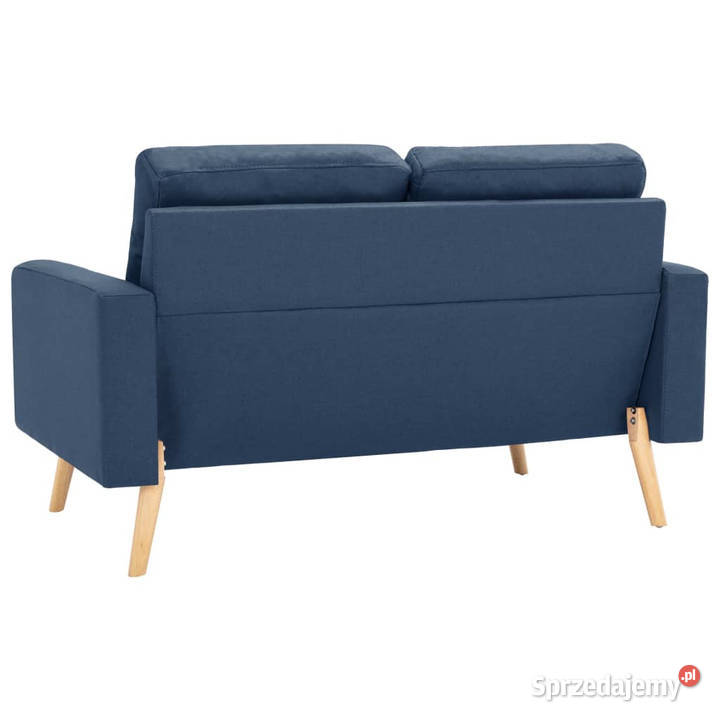 2osobowa sofa niebieska tapicerowana tkaniną Warszawa
