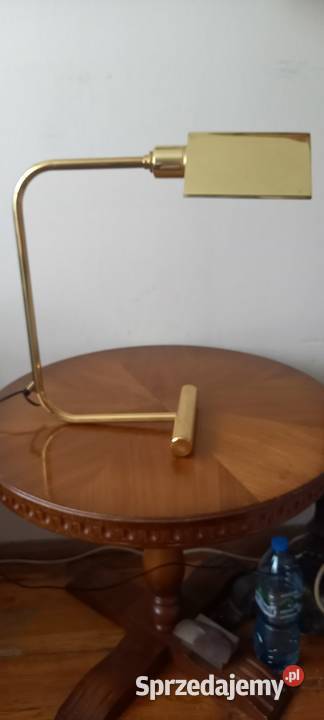 Gabinetowa lampa bankierka z mosiądzu Skierniewice