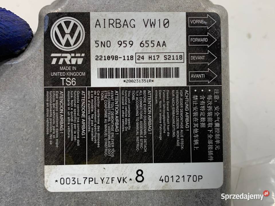 SENSOR AIRBAG VW PASSAT B7 5N0959655AA 1015