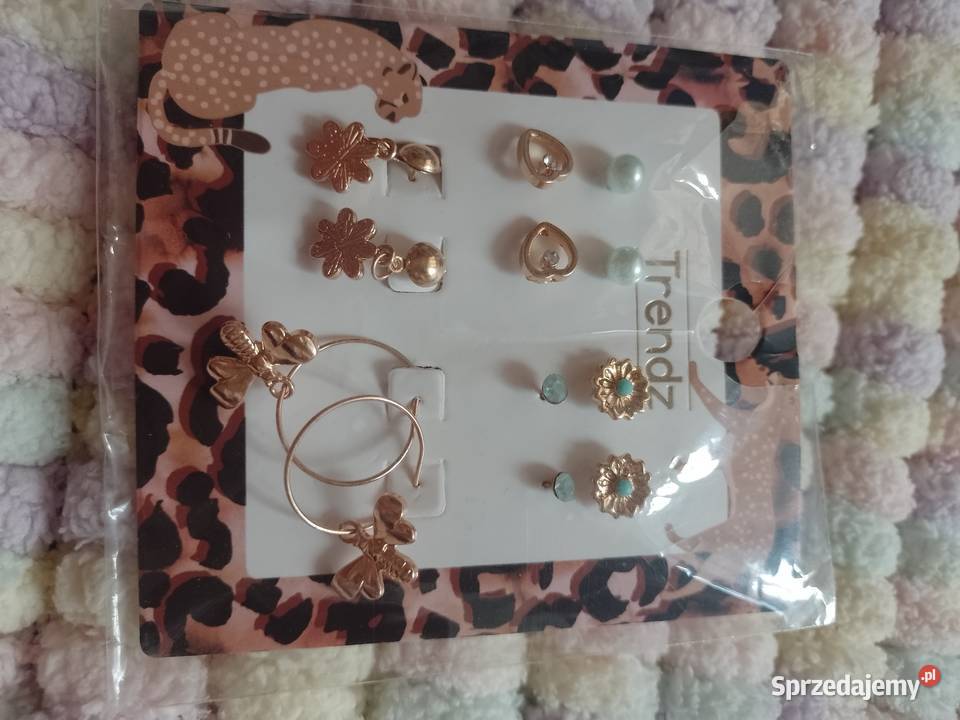 Zestaw 6 par 6 x Kolczyki z Londynu NOWE Moda i Styl małopolskie