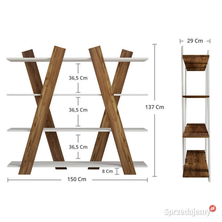 Regał na książki Matar białyorzech Gdynia sprzedam