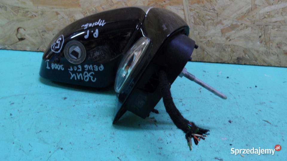 PEUGEOT 3008 I 12r lusterko prawe ANGLIK 11PINÓW osobowe Lusterka zewnętrzne