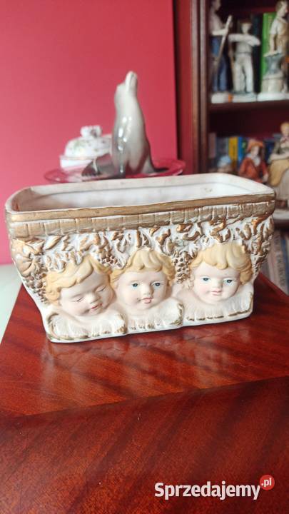 Doniczka z 3 aniołkami Z dwóch stron Osłonka Gdańsk