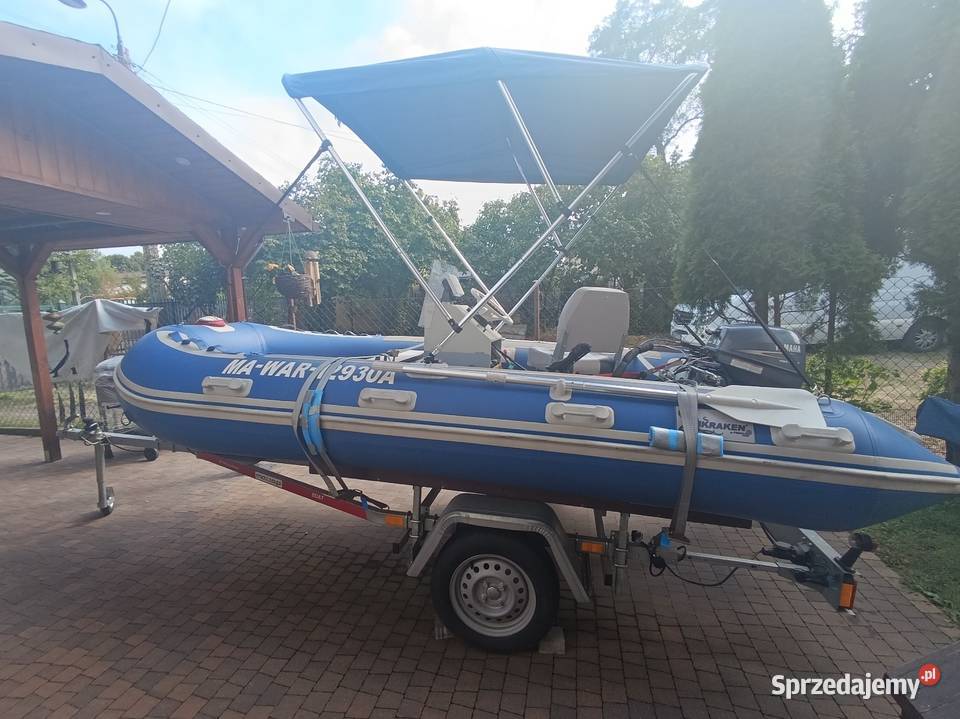 Sprzedam ponton z silnikiem i przyczepą mazowieckie Warszawa