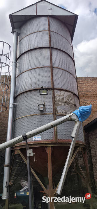 Silos zbożowylejowy samowyładowczy 6m ok 30 m3 Oborzany