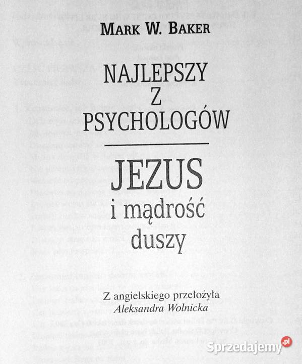 Najlepszy z psychologów Jezus i mądrość duszy Chełm sprzedam