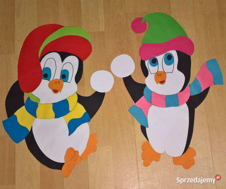 Dekoracje zimowe dwustronne okienne z brystolu Pozostałe Garwolin