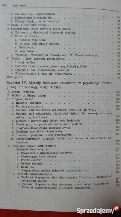 Psychologia rozwojowa dzieci i młodzieży red.M.Żebrowska Olsztyn