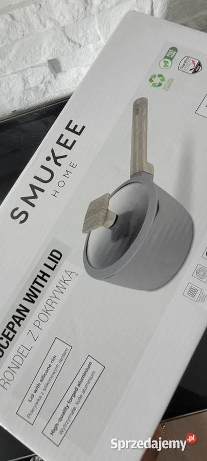 Rondel z pokrywą szary Patelnie i woki Ozimek sprzedam