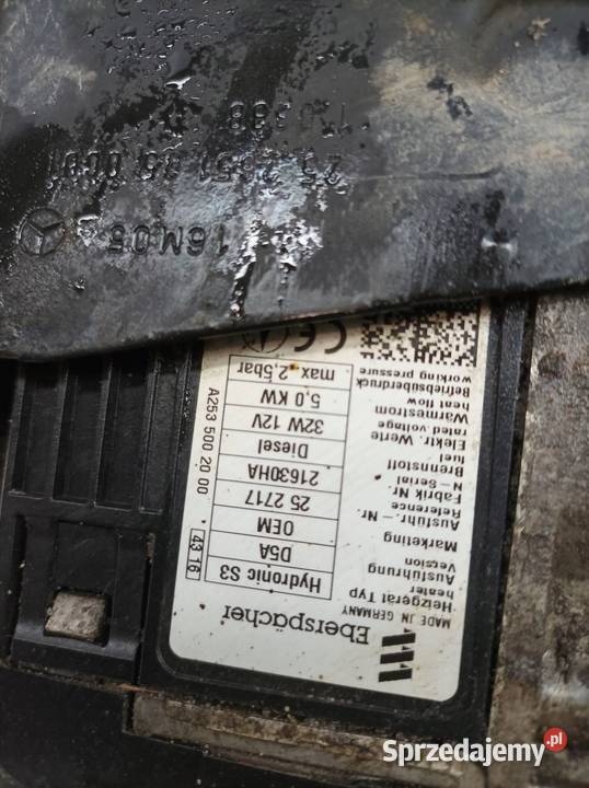 OGRZEWANIE POSTOJOWE 25350014 MercedesBenz