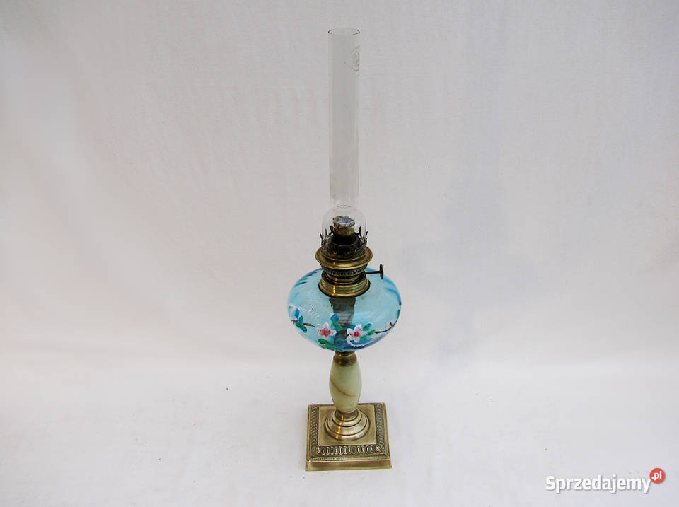 Lampa naftowa mosiądz Francja Szczecinek