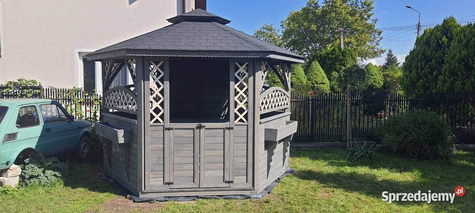Altana ogrodowa drewniana sześciokątna Wiata Nowy Sącz