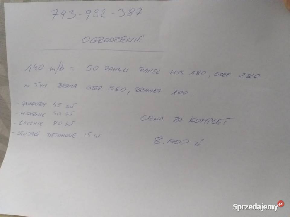 Ogrodzenie blaszane ocynk budowlane