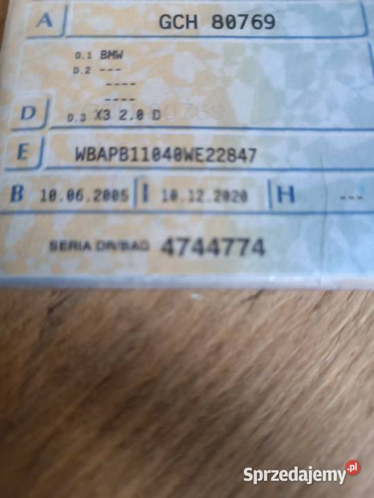 Sprzedam BMW X3 X3 Kinice