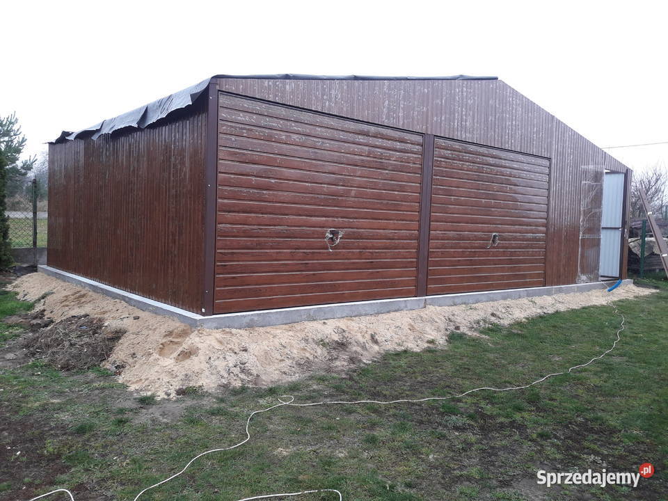 Garaż Blaszany 7x6 bramy uchylne magazyn hala Legnica