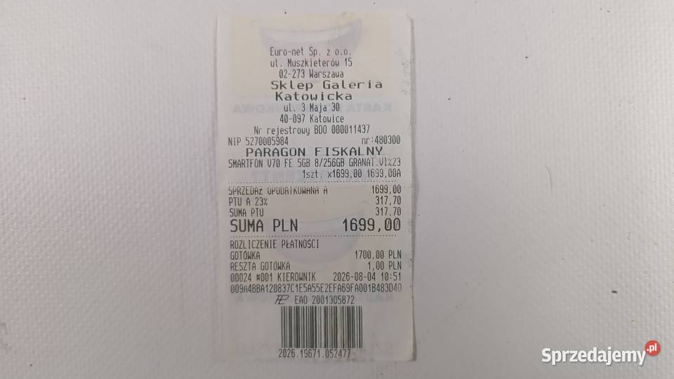 Smartfon VIVO V70 FE 5G 8256GB śląskie Katowice
