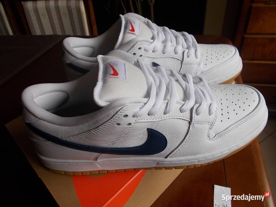 Eur 455 Nike SB Dunk Low Orange Label White Navy Poznań