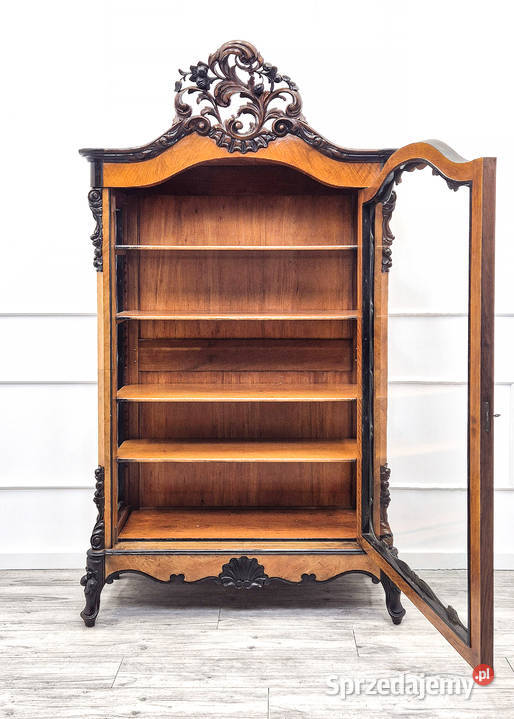 WITRYNA orzechowa na nóżkach ZDOBIONA Serwantka Kalisz sprzedam