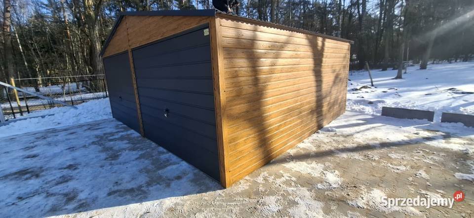 Garaż blaszany drewnopodobny 6x6 6x5 4x4