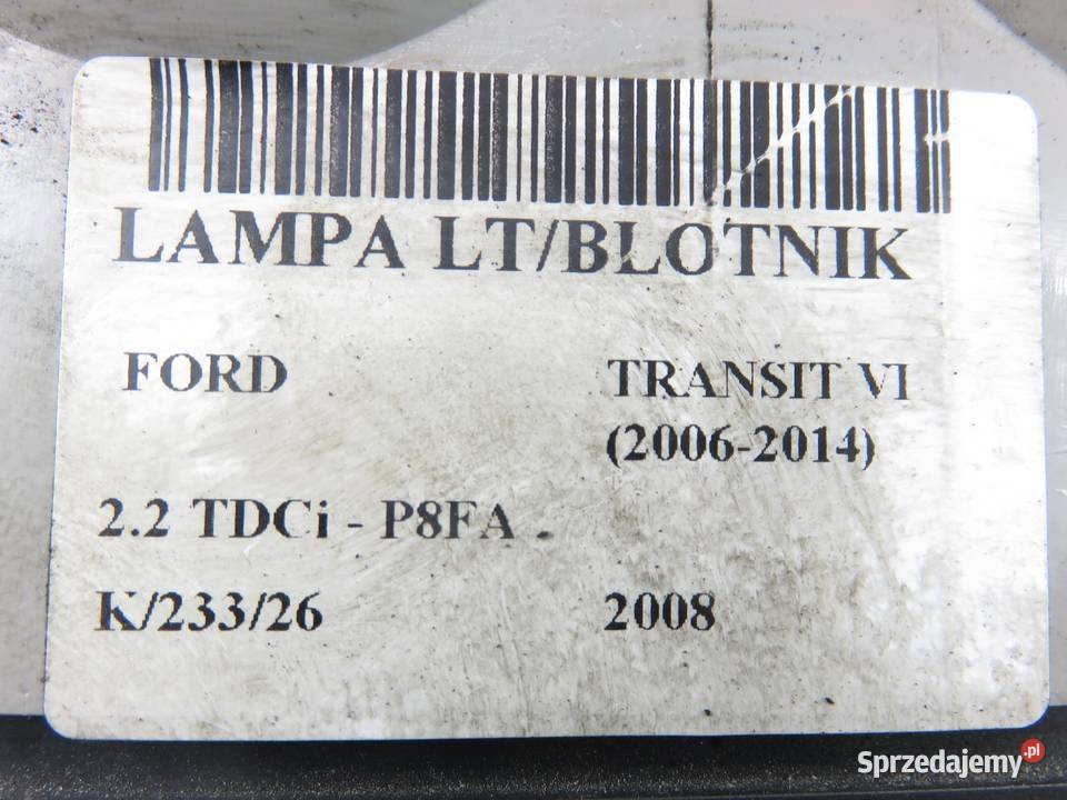 LAMPA LEWA TYLNA FORD TRANSIT VI