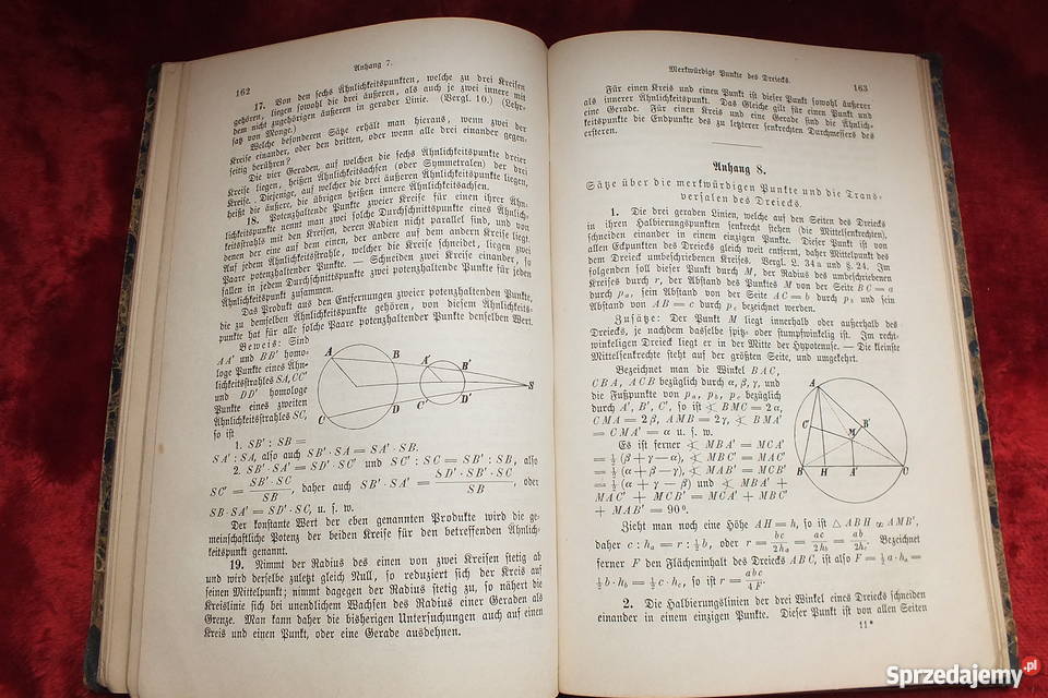 Stara niemiecka książka matematyka wydana w Żary