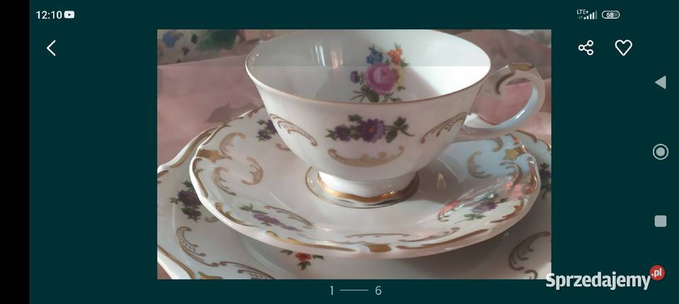 Duży piękny zestaw śniadaniowy filiżanka Wrocław