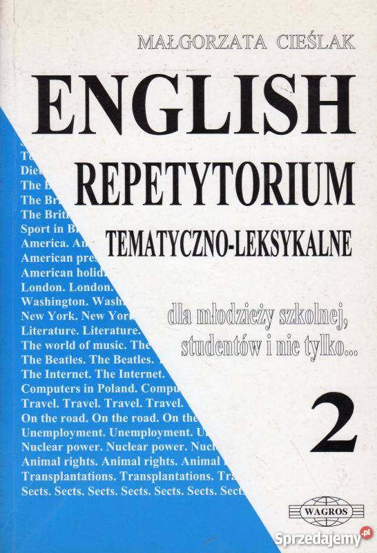 ENGLISH REPETYTORIUM TEMATYCZNOLEKSYKALNE Książki do nauki języka obcego Książki do nauki języka obcego warmińsko-mazurskie Elbląg