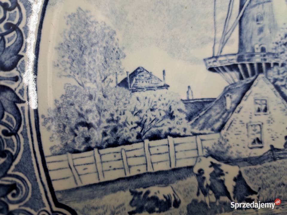Delfts talerz ozdobny wiatrak Royal Sphinx małopolskie Olkusz