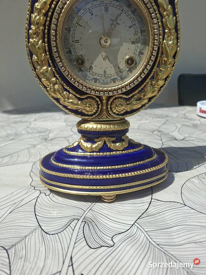 Kominkowy zegar porcelanowy francuski Rzeszów