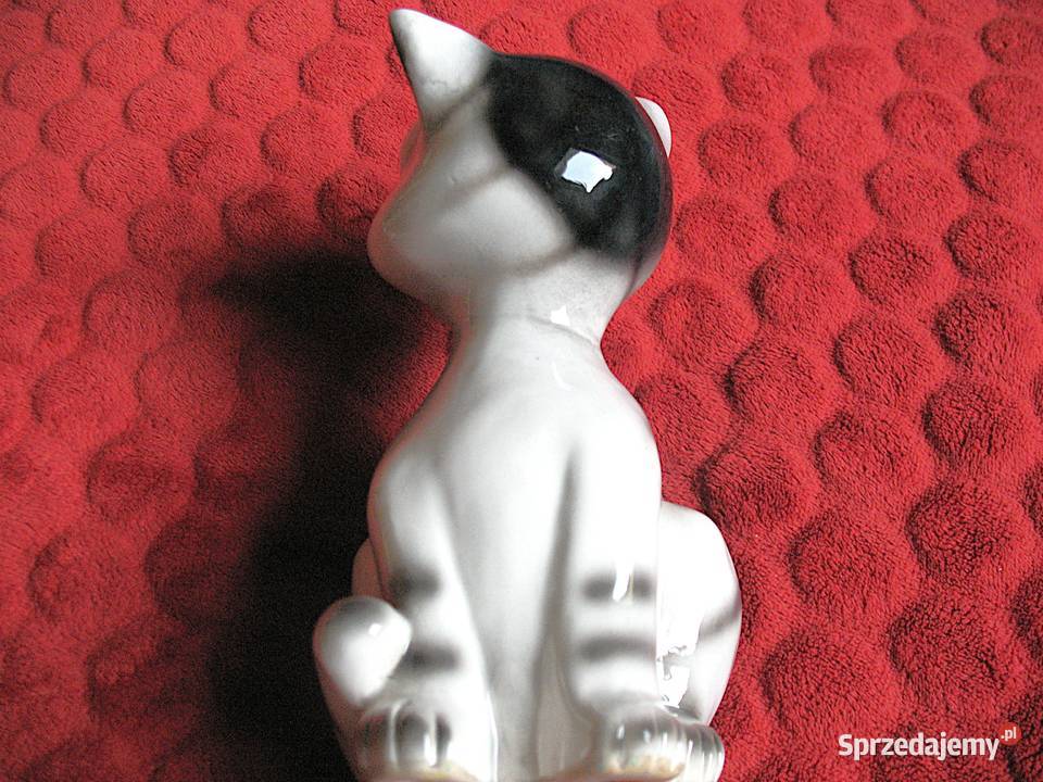 Kot skarbonka 19 x 11 x 9 ceramika wielokolorowy mazowieckie Siedlce