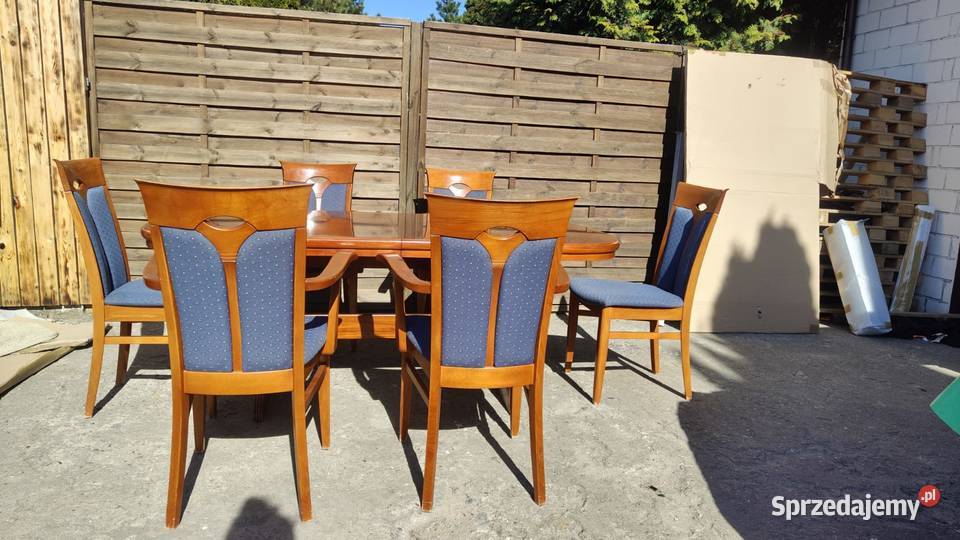 Stół KLOSE rozkładany duży do 360 6 krzeseł Warszawa