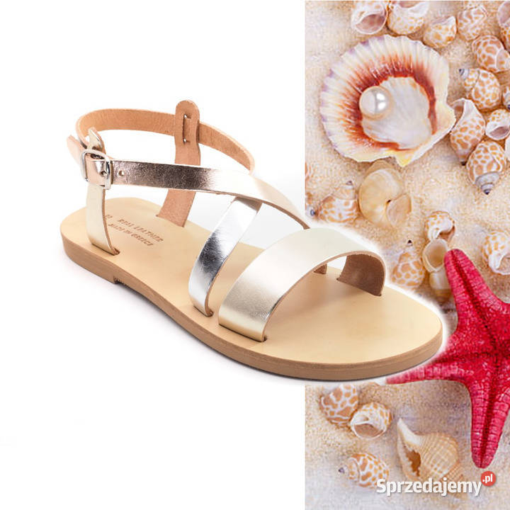 Sandałki greckie ze skóry naturalnej RÓŻNE Inna marka Poznań