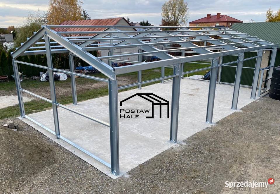 Wiata otwarta stalowa OCYNKOWANA blaszana 25x8x4 lubelskie Puławy sprzedam
