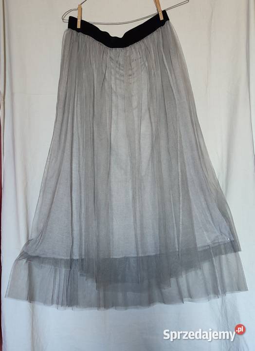 Spódnica tiulowa szara MLXL Rozkloszowana